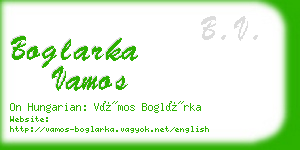 boglarka vamos business card